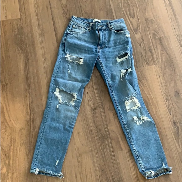 Zara Denim - Zara boyfriend, ripped jeans
